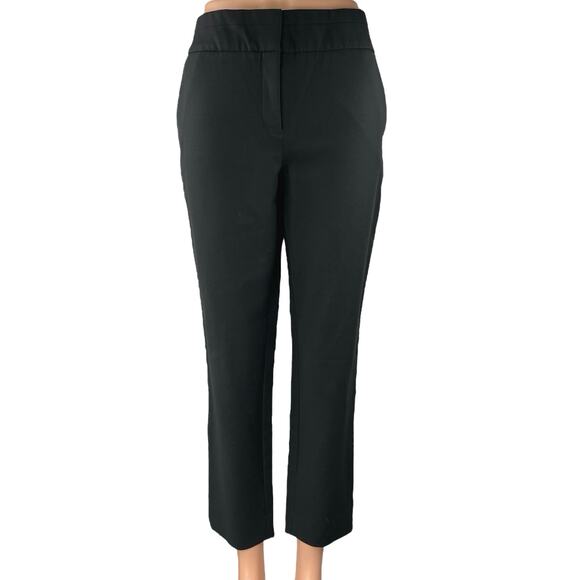 Chico's Pants - Chico's Women's Black High Waisted Cropped Straight Leg Trousers Pants Size 4